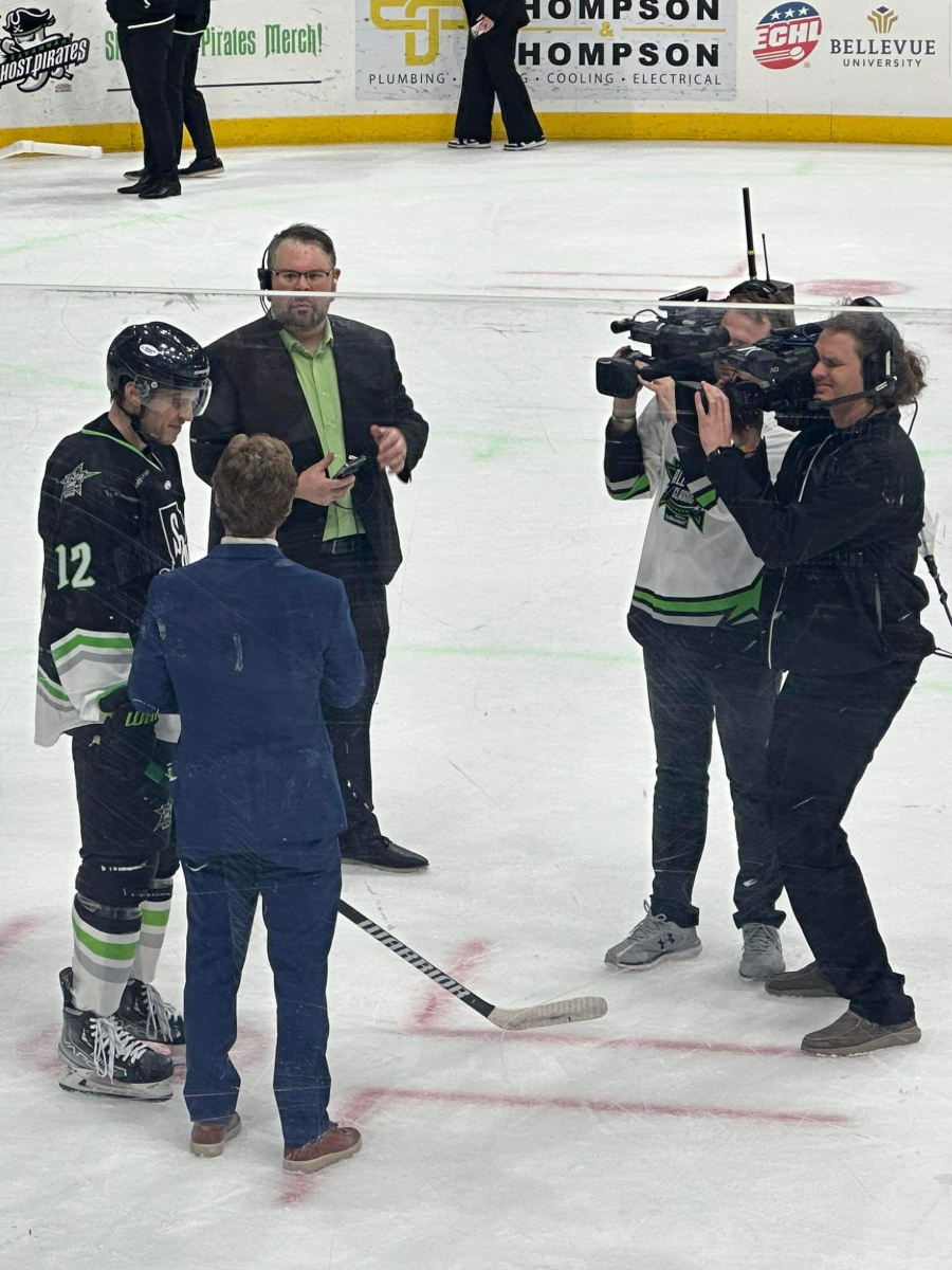 Bryan Sklover directing game presentation