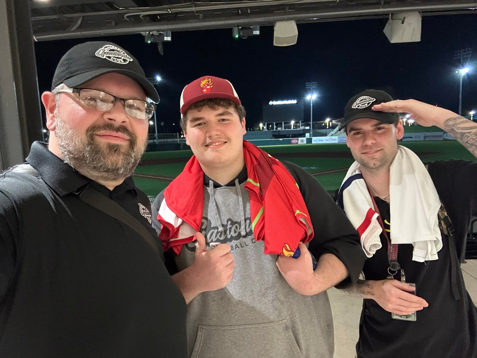 Gameday moment under the lights