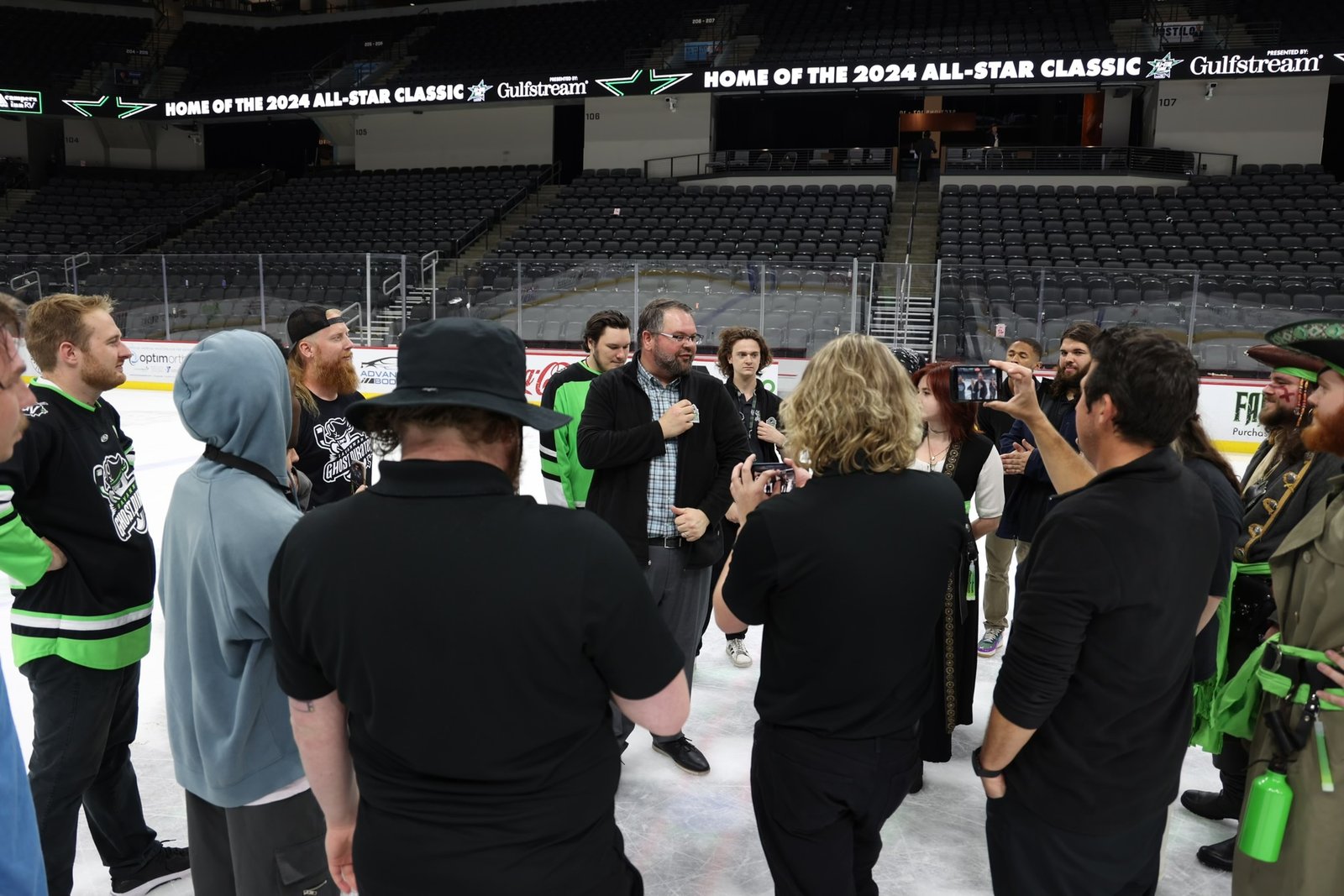 GPTV crew group huddle, 2023