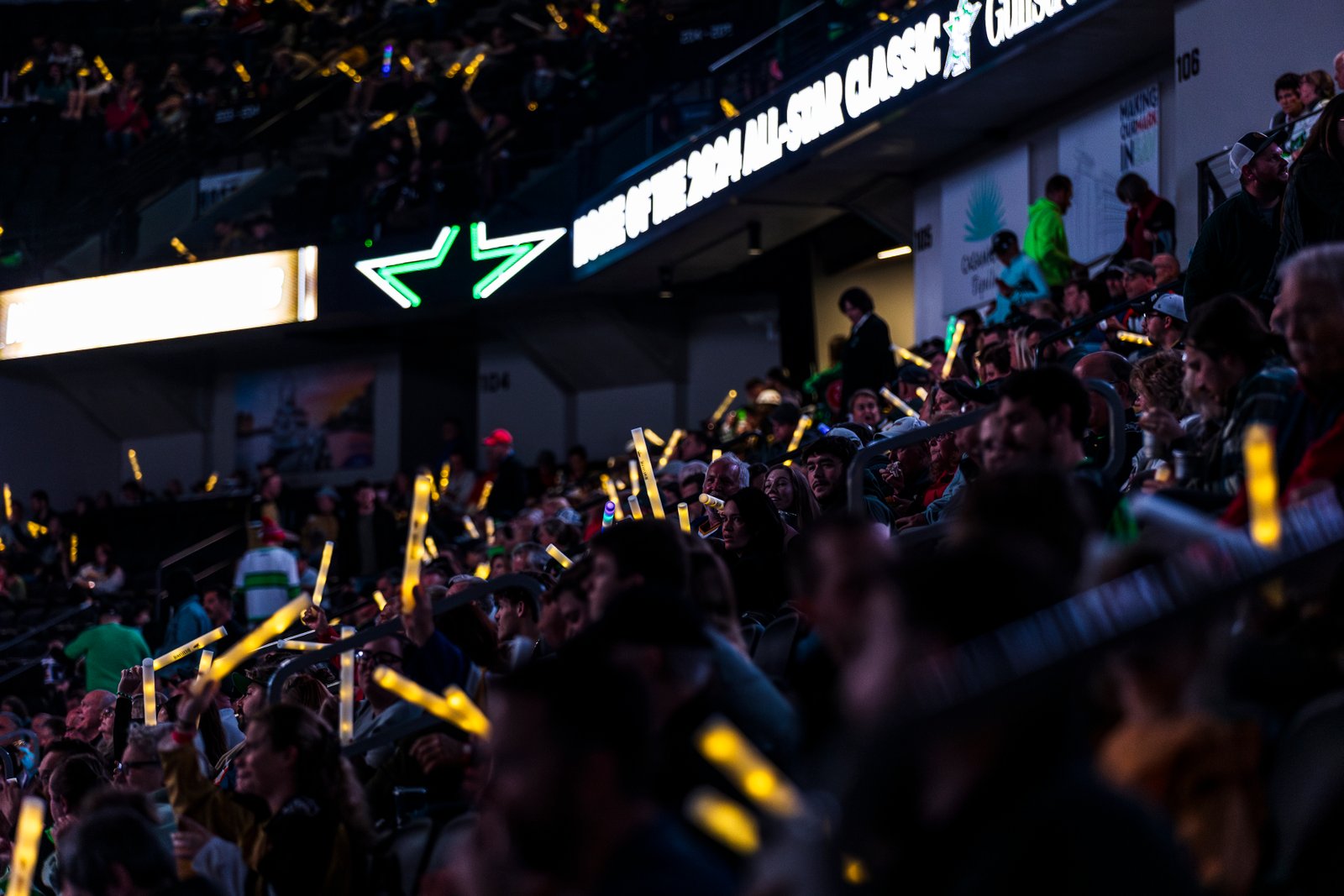 Chance the Golden Knights mascot dancing in the stands
