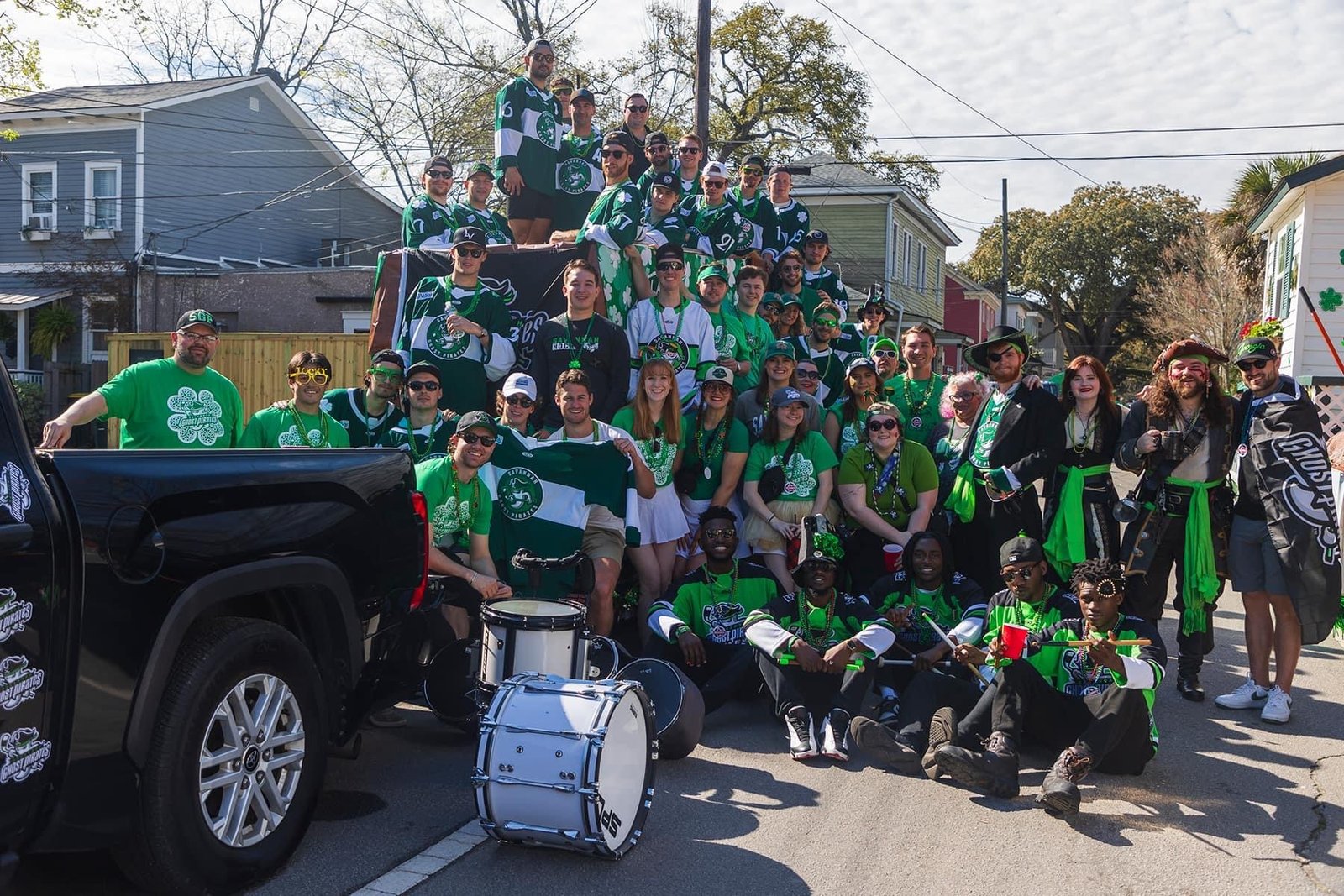 Ghost Pirates at the Savannah St. Patrick's Day Parade, 2024